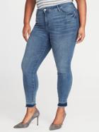 Old Navy Womens Smooth & Slim High-rise Plus-size Rockstar Ankle Jeans Serene Size 30