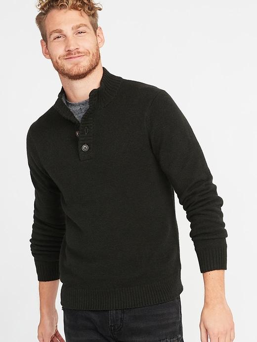 Old Navy Mens Button Mock-neck Sweater For Men About Thyme Size Xs