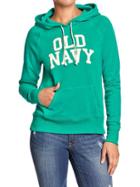 Old Navy Womens Logo Fleece Hoodies - Teal Me Later