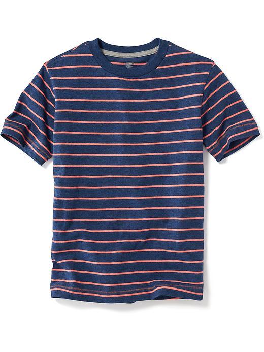 Old Navy Striped Crew Neck Tee - Flame Show
