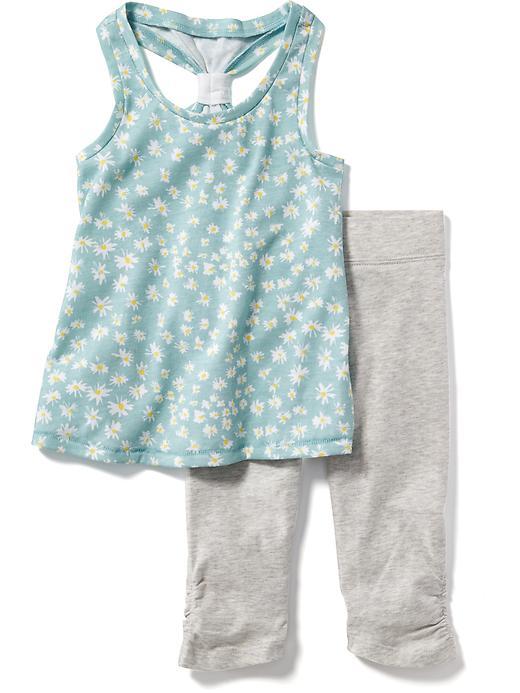 Old Navy Patterned Tunic 2 Piece Set - Mint Print