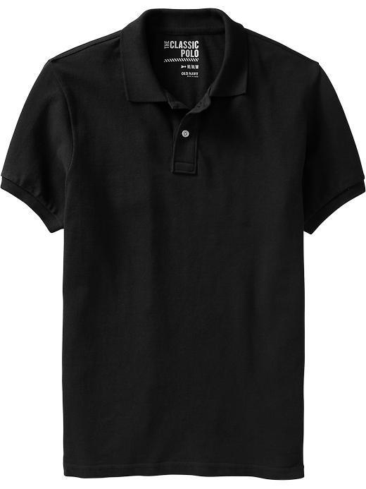 Old Navy Mens New Short Sleeve Pique Polos - Blackjack