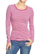 Old Navy Womens Perfect Tees Size Xl Petite - Pink Stripe