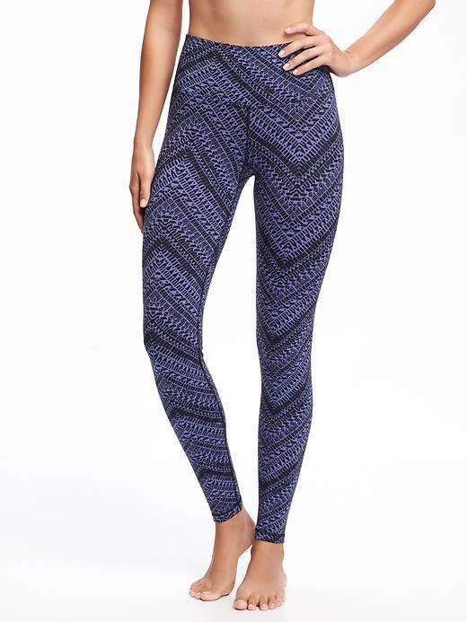 Old Navy Go Dry Mid Rise Printed Yoga Legging For Women - Violet Eyes