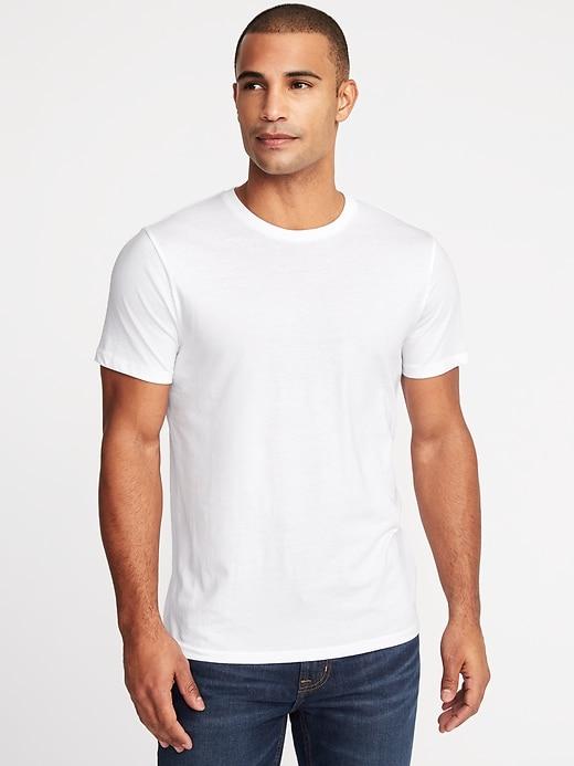 Old Navy Mens Soft-washed Crew-neck Tee For Men Bright White Size M
