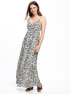 Old Navy Empire Waist Maxi Dress For Women - Black And White Floral