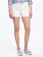 Old Navy Stay White Boyfriend Shorts For Women 3 - Bright White