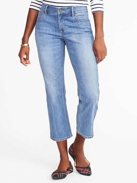Old Navy Womens Flare Ankle Jeans For Women Light Wash Size 4