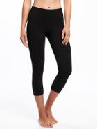 Old Navy Go Dry Cool Fitted High Rise Crops For Women - Black