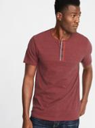 Old Navy Mens Soft-washed Crew-neck Henley For Men Sea Anemone Size M