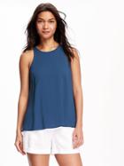 Old Navy Trapeze High Neck Top For Women - Ahoy Navy