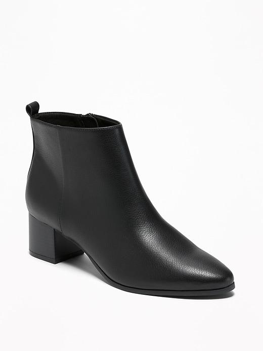 Old Navy Womens Faux-leather Ankle Boots For Women Black Size 8 1/2