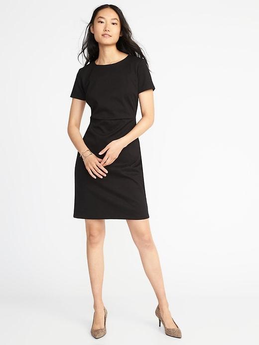 Old Navy Womens Ponte-knit Sheath Dress For Women Blackjack Size L