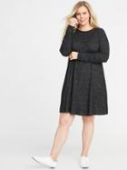 Old Navy Womens Plush-knit Plus-size Swing Dress Charcoal Size 1x