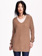 Old Navy Womens Shaker Stitch Tunic Sweater Size L - Caramel