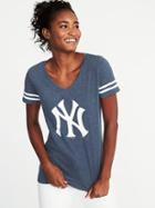 Old Navy Womens Mlb Team V-neck Tee For Women N.y. Yankees Size S