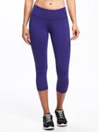 Old Navy Fitted Go Dry High Waist Compression Crops For Women 20 - Purple Rain