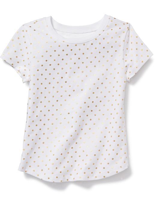 Old Navy Allover Floral Tee - Gold Print