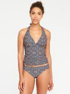 Old Navy Underwire V Neck Tankini Top For Women - Blue Geometric