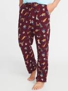 Old Navy Mens Patterned Flannel Sleep Pants For Men Dogs, Foxes And Raccoons Size M
