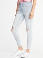 Old Navy Womens High-rise Secret-slim Pockets Rockstar Ankle Jeans For Women Light Wash Size 0