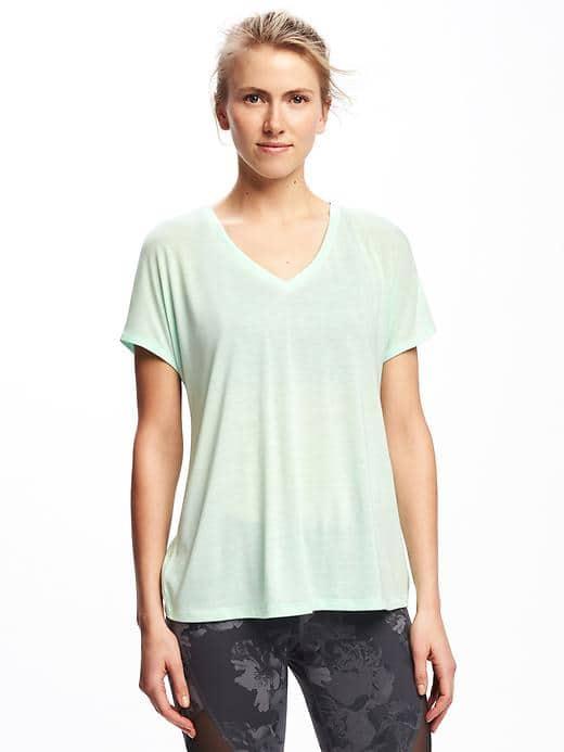 Old Navy Go Dry Cool Mesh Back Tee For Women - Magic Mint