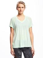 Old Navy Go Dry Cool Mesh Back Tee For Women - Magic Mint