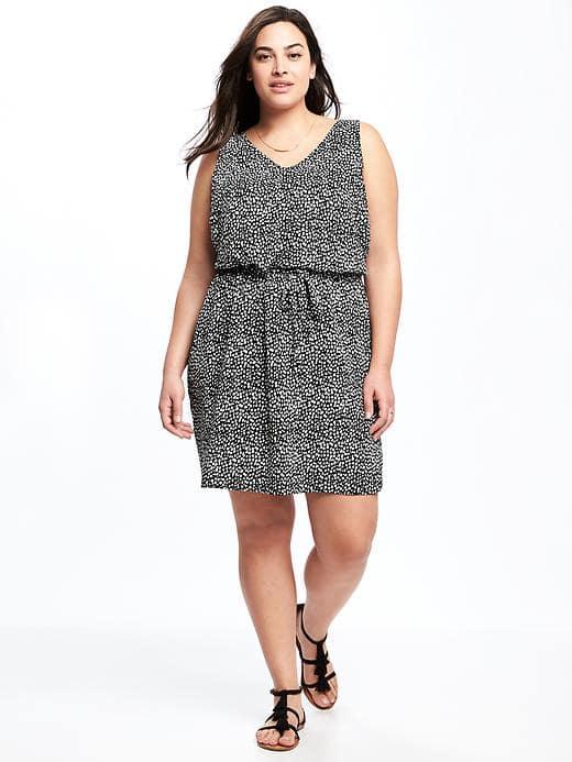 Old Navy Printed V Neck Sleeveless Plus - Animal Print