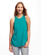 Old Navy Relaxed High Neck Tank For Women - Teal We Meet