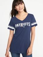 Old Navy Womens Nfl Team V-neck Tee For Women New England Patriots Size L