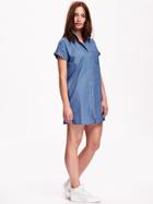 Old Navy Chambray Trapeze Shirtdress - Medium Wash