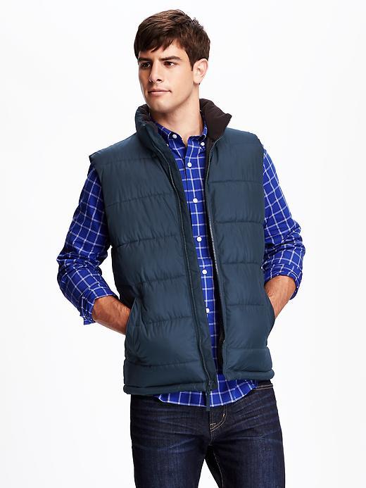 Old Navy Frost Free Puffer Vest For Men - Sleepless Indigo