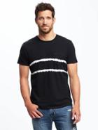 Old Navy Tie Dye Stripe Pocket Tee For Men - Black