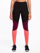 Old Navy Go Dry High Rise Leggings For Women - Color Block Cool