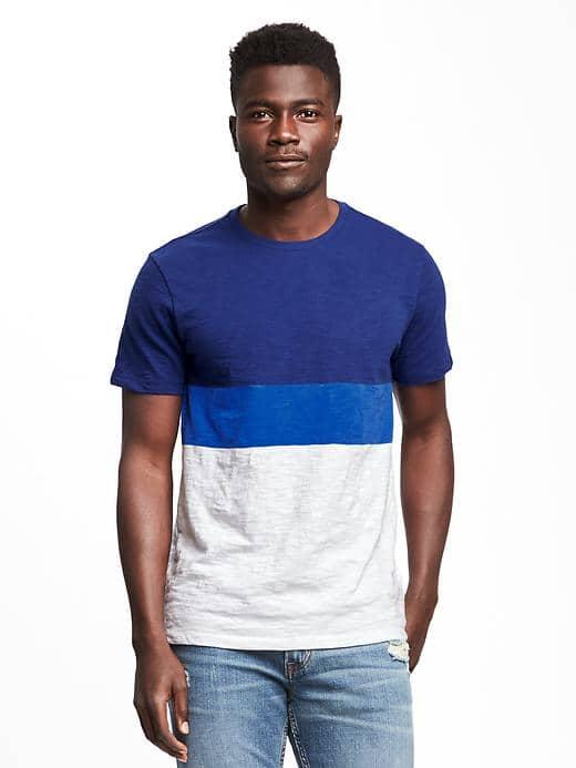 Old Navy Mariner Stripe Slub Knit Tee For Men - Night Flight