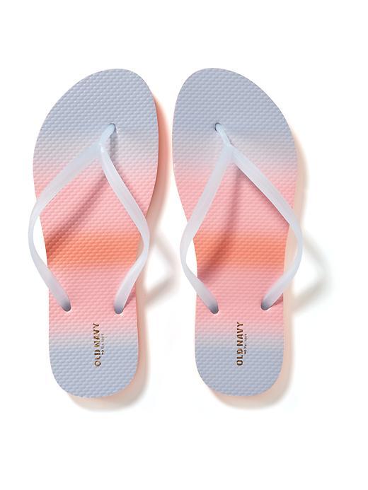 Old Navy Patterned Flip Flops For Women - Pink Ombre