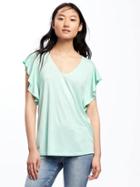 Old Navy Relaxed Ruffle Sleeve Tee For Women - Mini Mint