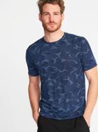 Old Navy Mens Go-dry Camo Performance Tee For Men Blue It Off Size L