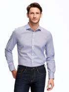 Old Navy Regular Fit Non Iron Signature Stretch Shirt For Men - Dobby Plaid