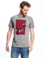 Old Navy Surf Graphic Tee For Men - Heather Gray