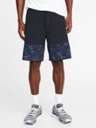 Old Navy Mens Go-dry Color-block Run Shorts For Men (9) Blue Size S