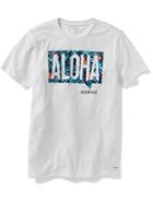 Old Navy Hawaii Graphic Tee For Men - Bright White