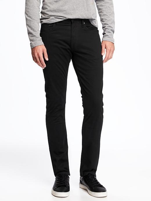 Old Navy Built In Flex Plush Sateen Skinny Pants For Men - Black