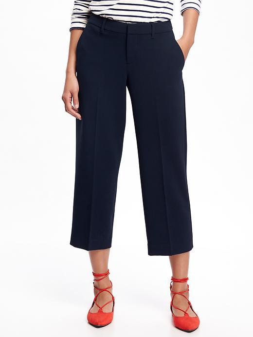 Old Navy Mid Rise Soft Straight Crop Pant For Women - In The Navy