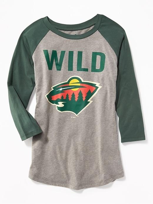 Old Navy Womens Nhl Team-graphic Raglan Tee For Women Minnesota Wild Size S