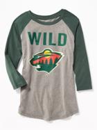 Old Navy Womens Nhl Team-graphic Raglan Tee For Women Minnesota Wild Size S