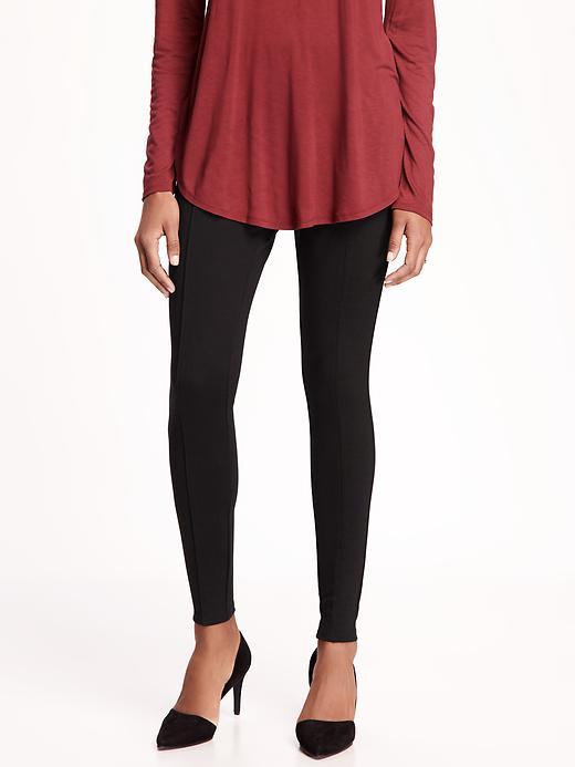 Old Navy Mid Rise Ponte Knit Leggings For Women - Black