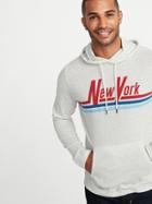 Old Navy Mens New York Graphic Lightweight Pullover Hoodie For Men On White Heather Size M