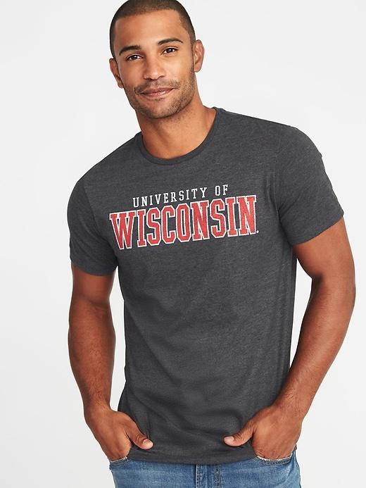 Old Navy Mens College-team Graphic Tee For Men Wisconsin Size S