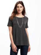 Old Navy Sand Washed Jersey Swing Tee For Women - Gray Charles
